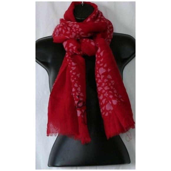 🌺SALE 🌺Juicy Couture Women’s Red/Pink Scarf Wrap - Picture 3 of 8